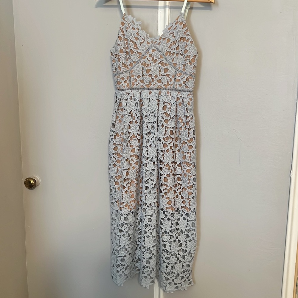 Light blue midi dress - Picture 2 of 7